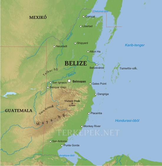 Belize térkép